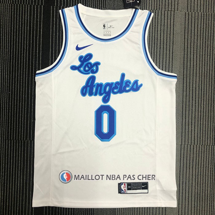 Maillot Los Angeles Lakers Russell Westbrook NO 0 Classic 2019-20 Blanc